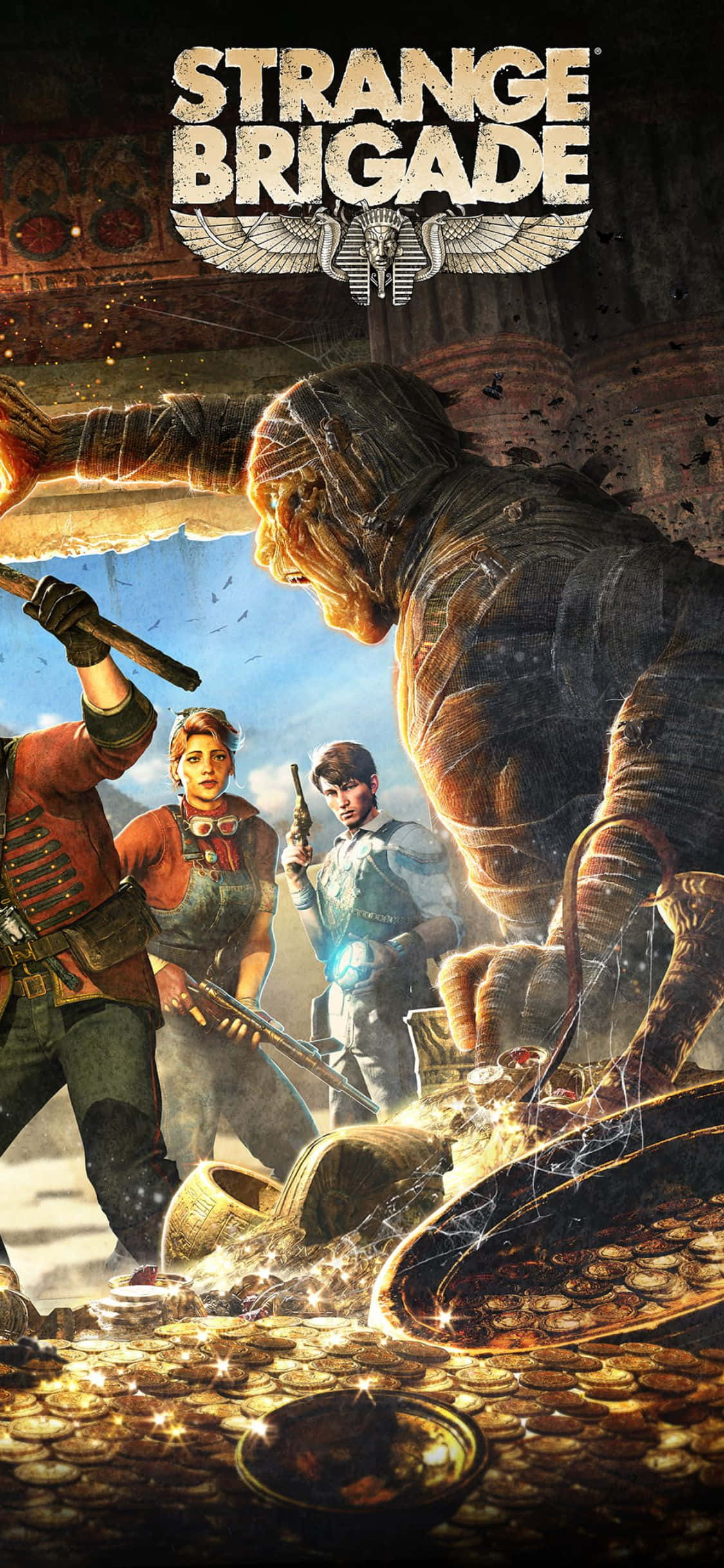 Зомби, охраняющий сокровища iPhone X Strange Brigade фон Шпалери