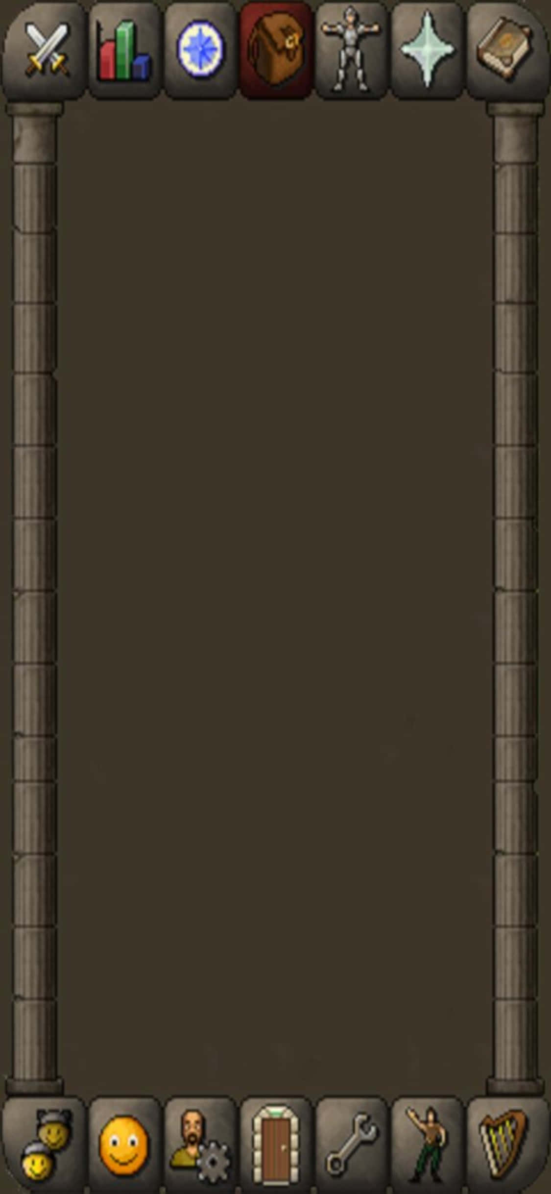 Инвентарь в iPhone X Runescape Oldschool Фон Шпалери
