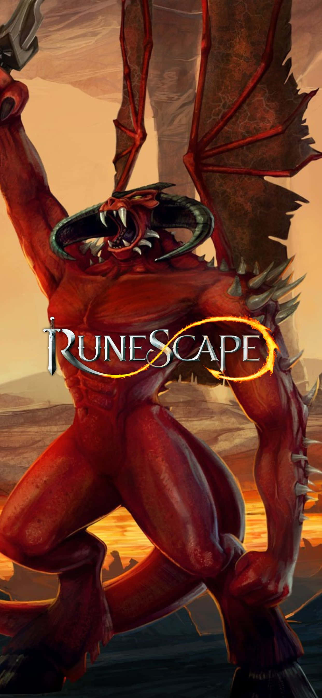 Досліджуйте світ Runescape на своему iPhone Xs Max Шпалери