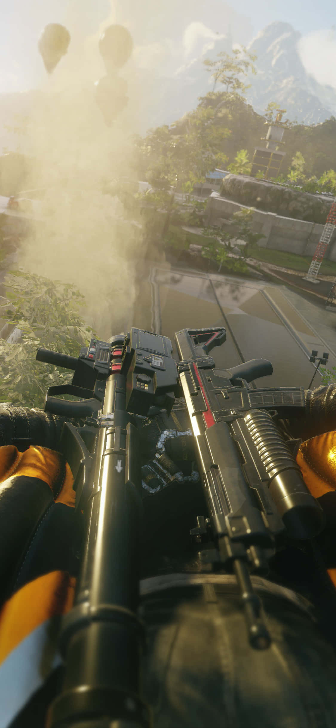 Войдите в мир безграничных возможностей с iPhone X Just Cause 4 Шпалери