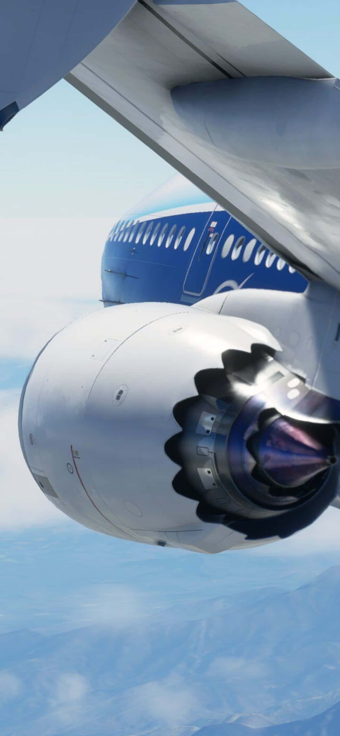 Исследуйте небо в Microsoft Flight Simulator на iPhone XS Шпалери