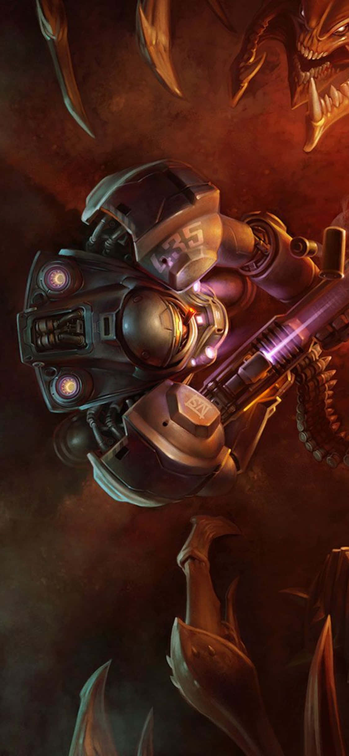 Кадр высокооценённой игры StarCraft II на iPhone X Шпалери