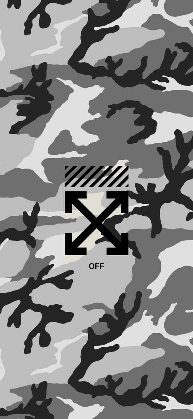 Off White iPhone Камуфляжный узор Шпалери