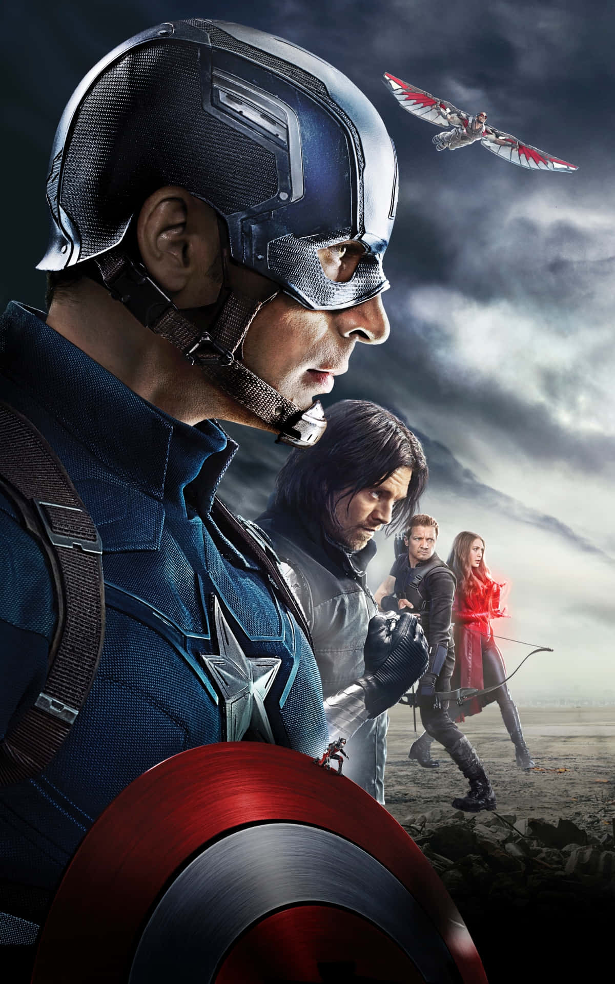 Капитан Америка Marvel ведет за собой Шпалери