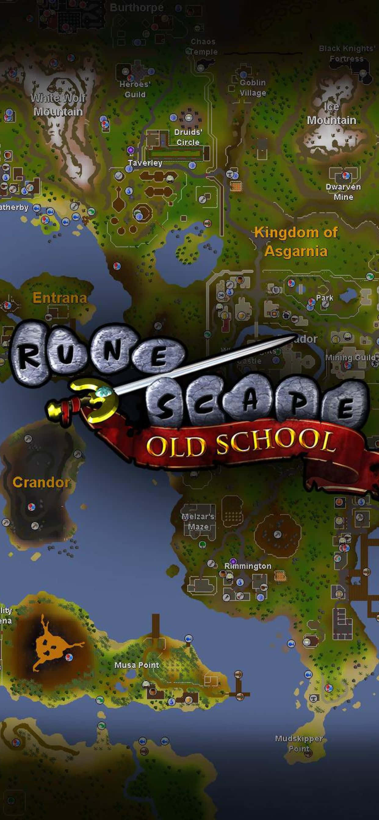 Портрет карты iPhone Xs Max Runescape Oldschool фон Шпалери