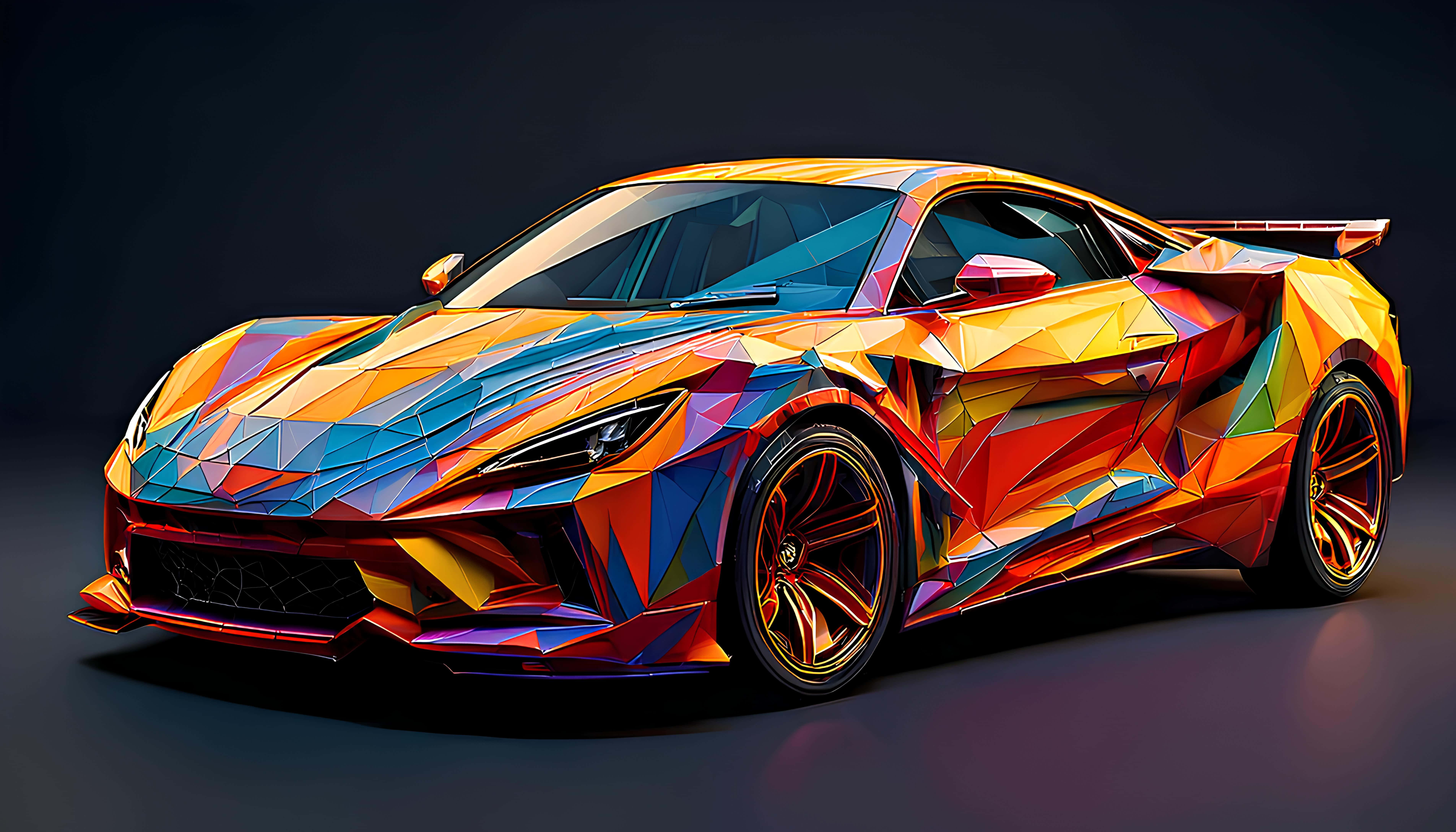 Колоритний автомобіль Шпалери