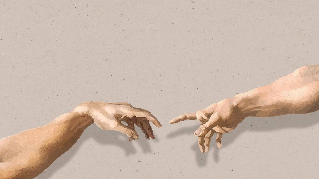 Коричнева естетика обійми Бога на ноутбук
