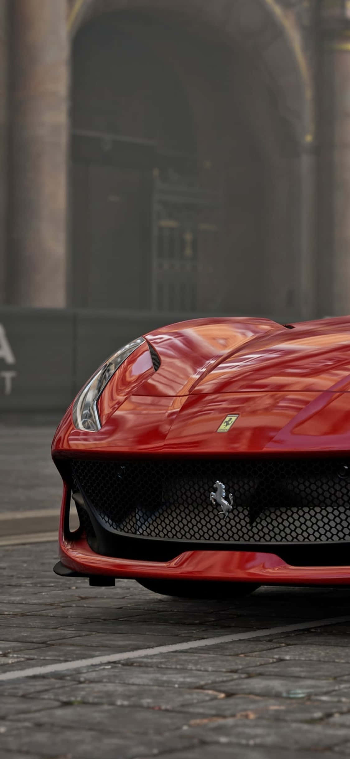 Красный Ferrari iPhone X Forza Motorsport 7 фон Шпалери