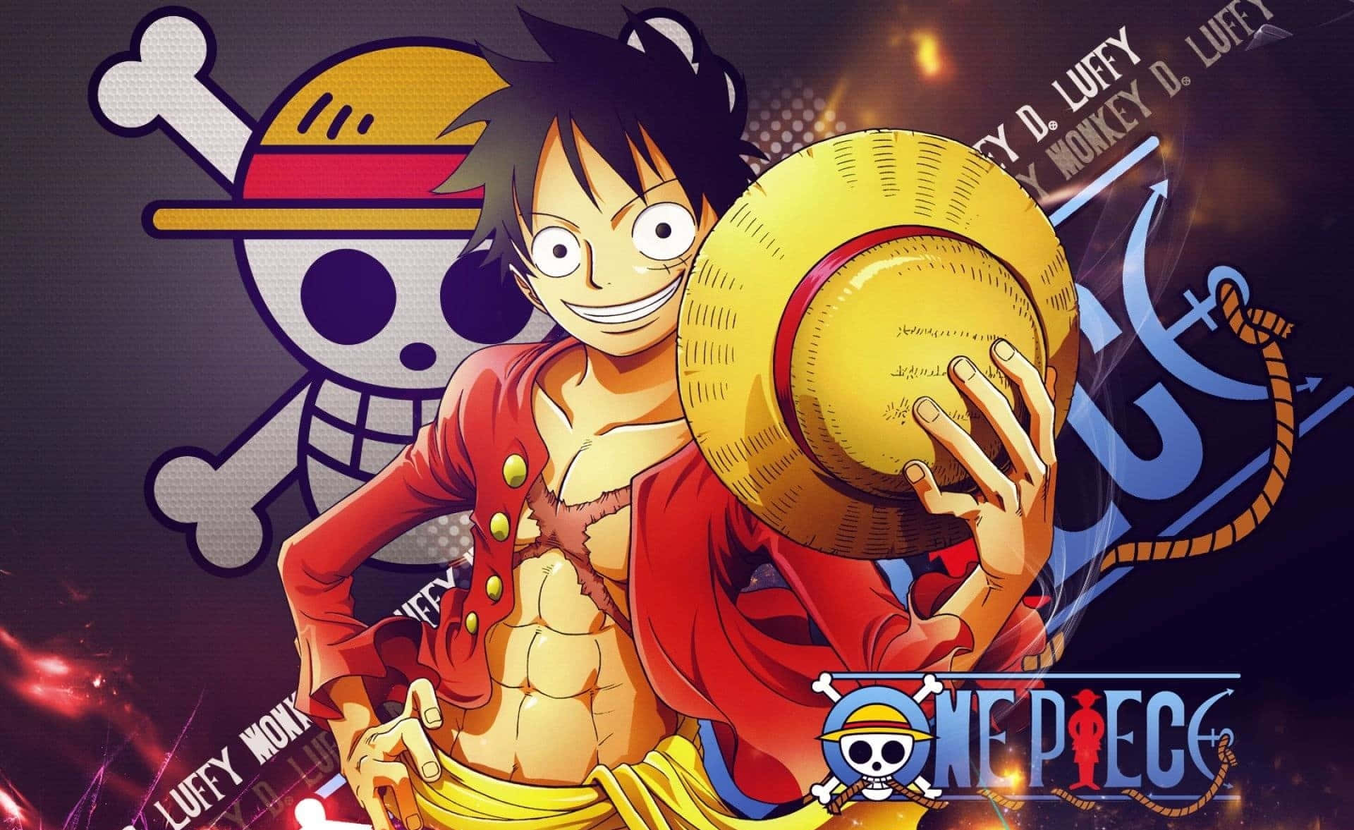 Креативний постер з Луффі з One Piece Шпалери