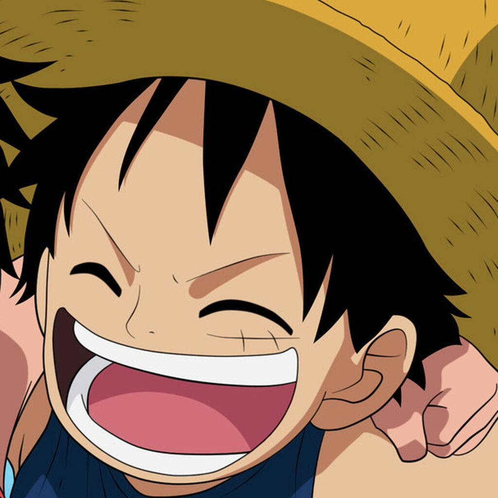 Крупний план веселого малюка Луффі з One Piece PFP Шпалери