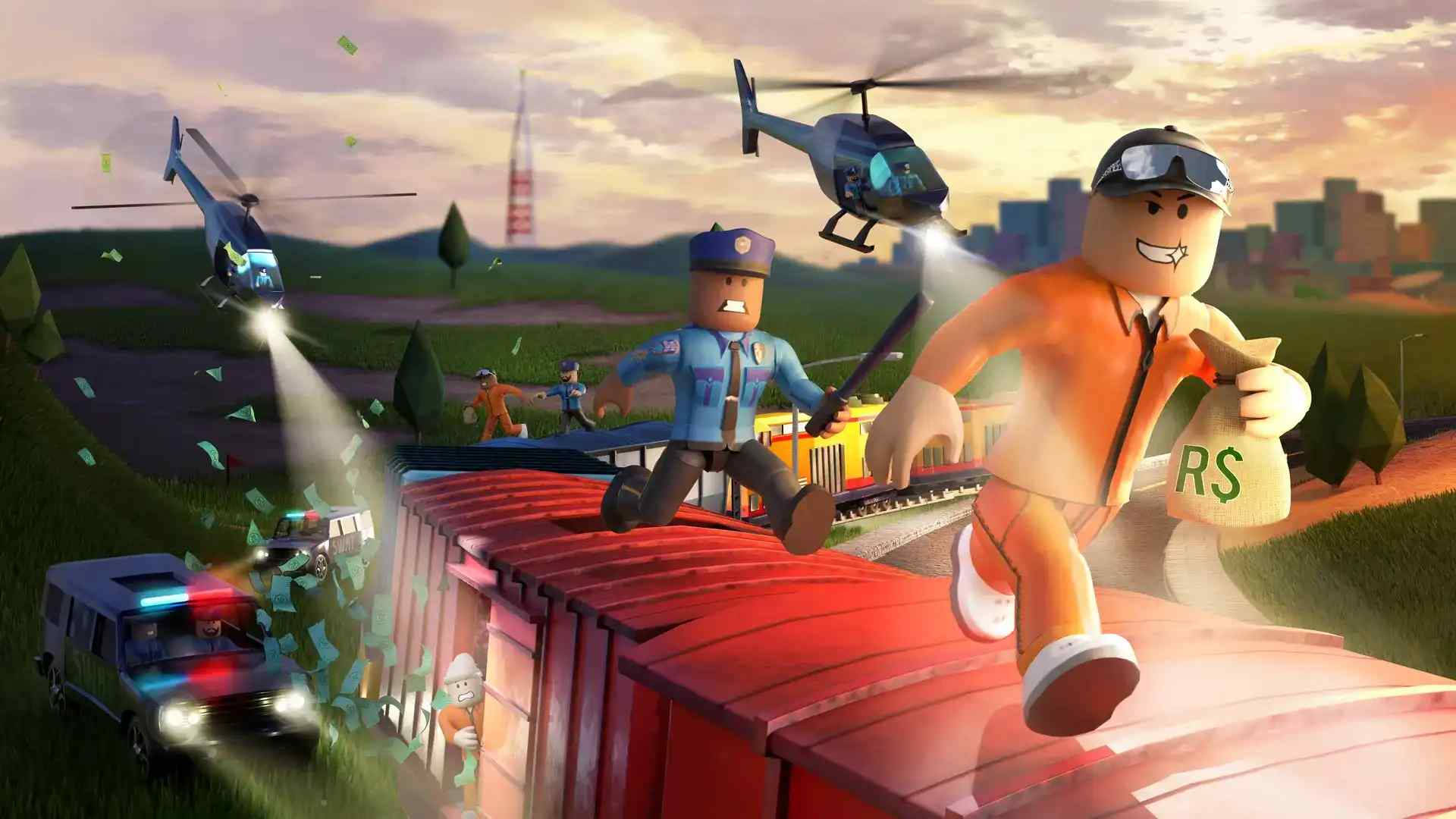 Крута гонитва за злодієм у Roblox Шпалери