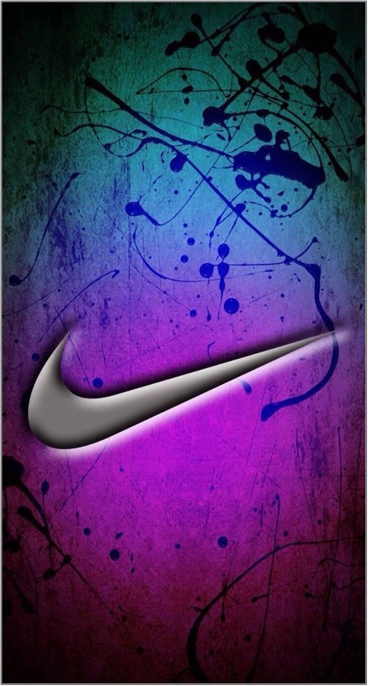 Крутая эмблема Nike с брызгами краски Шпалери