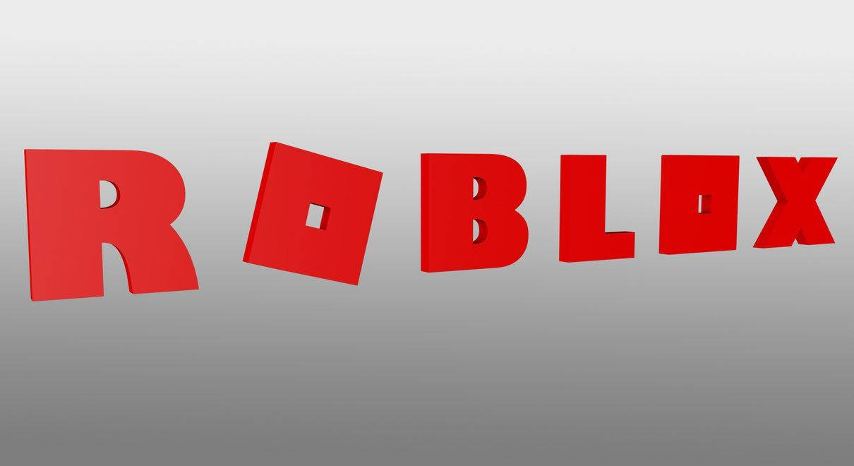 Креативні та елегантні 3D шпалери дизайну логотипу відеогри Roblox.