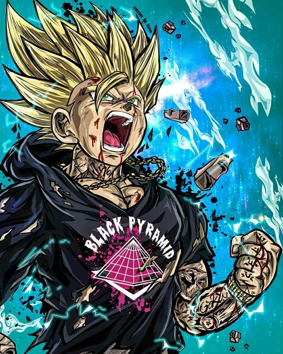 Крутий Гоку з аніме Dragon Ball Z Шпалери
