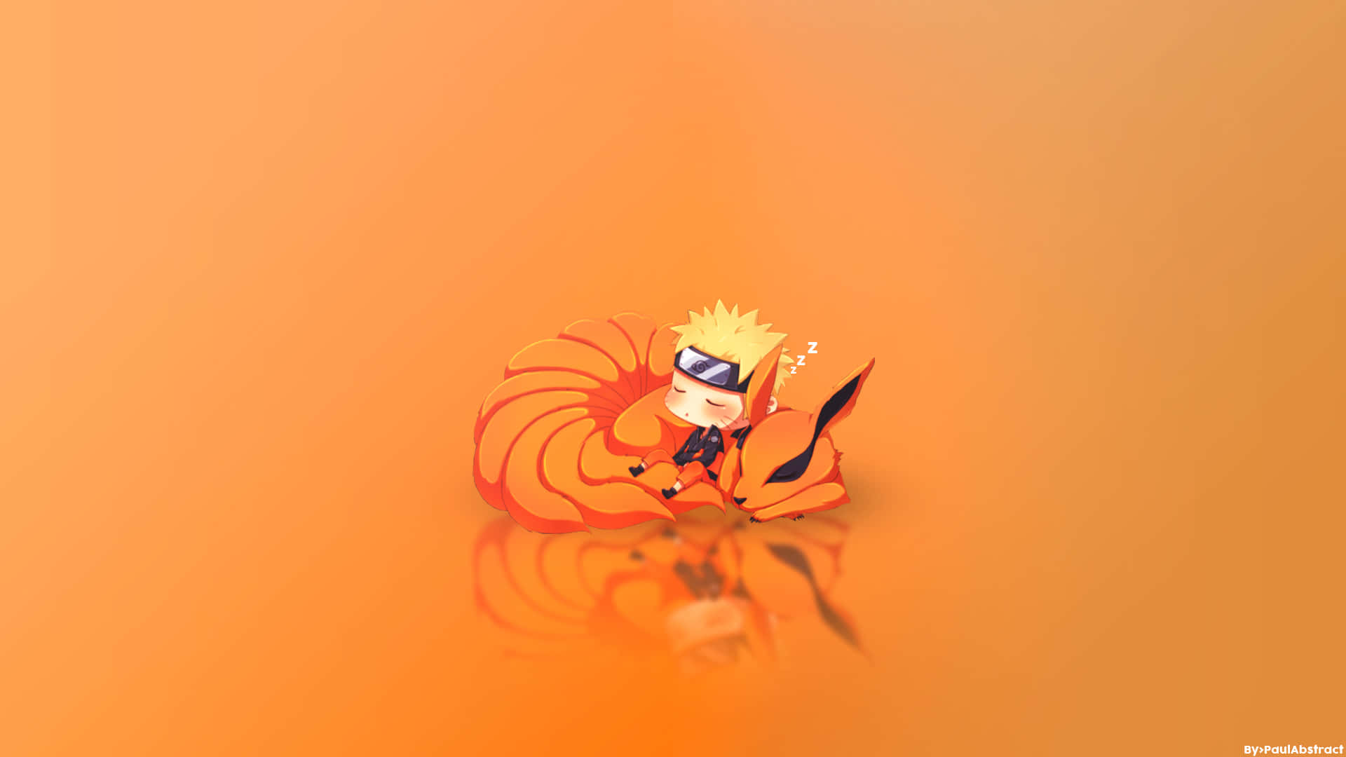 Крутий шпалер Naruto з чибі Курамою Шпалери