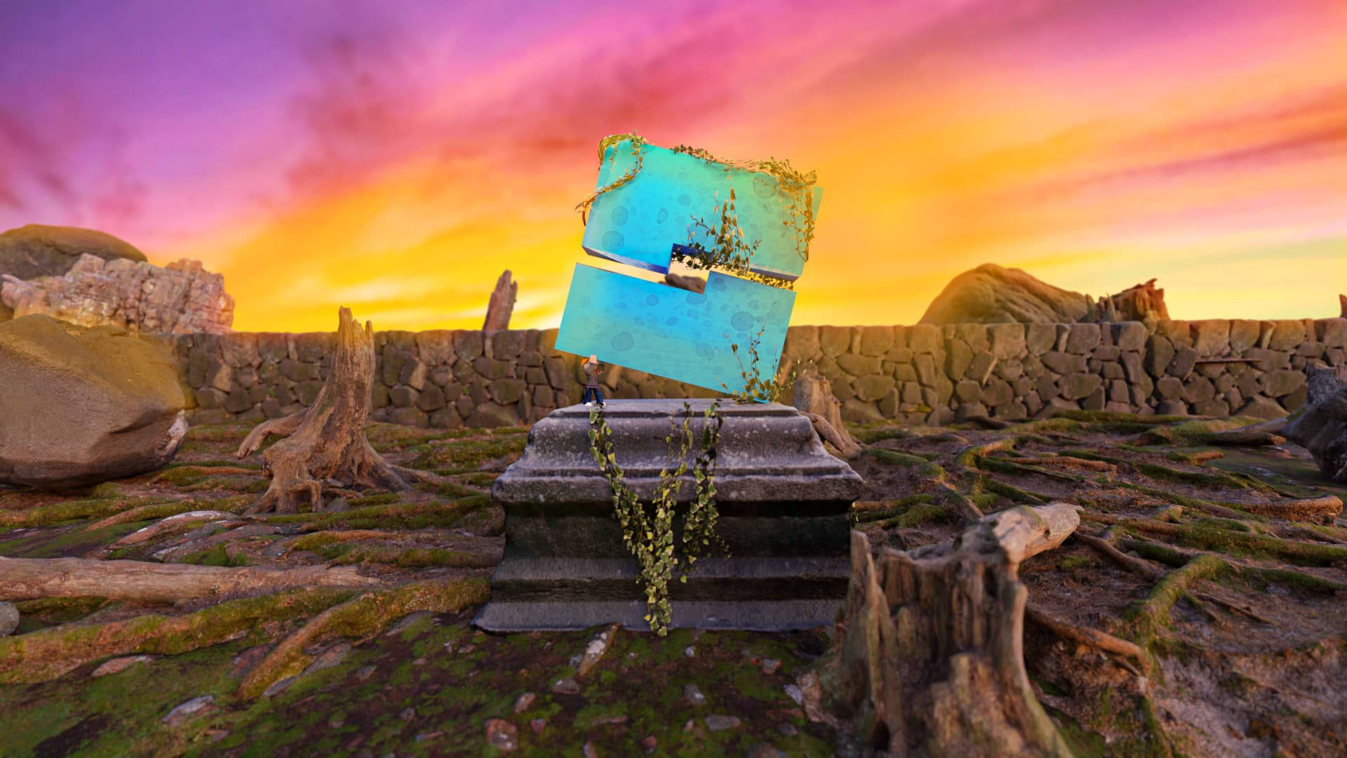 Крутой пейзаж Roblox Шпалери