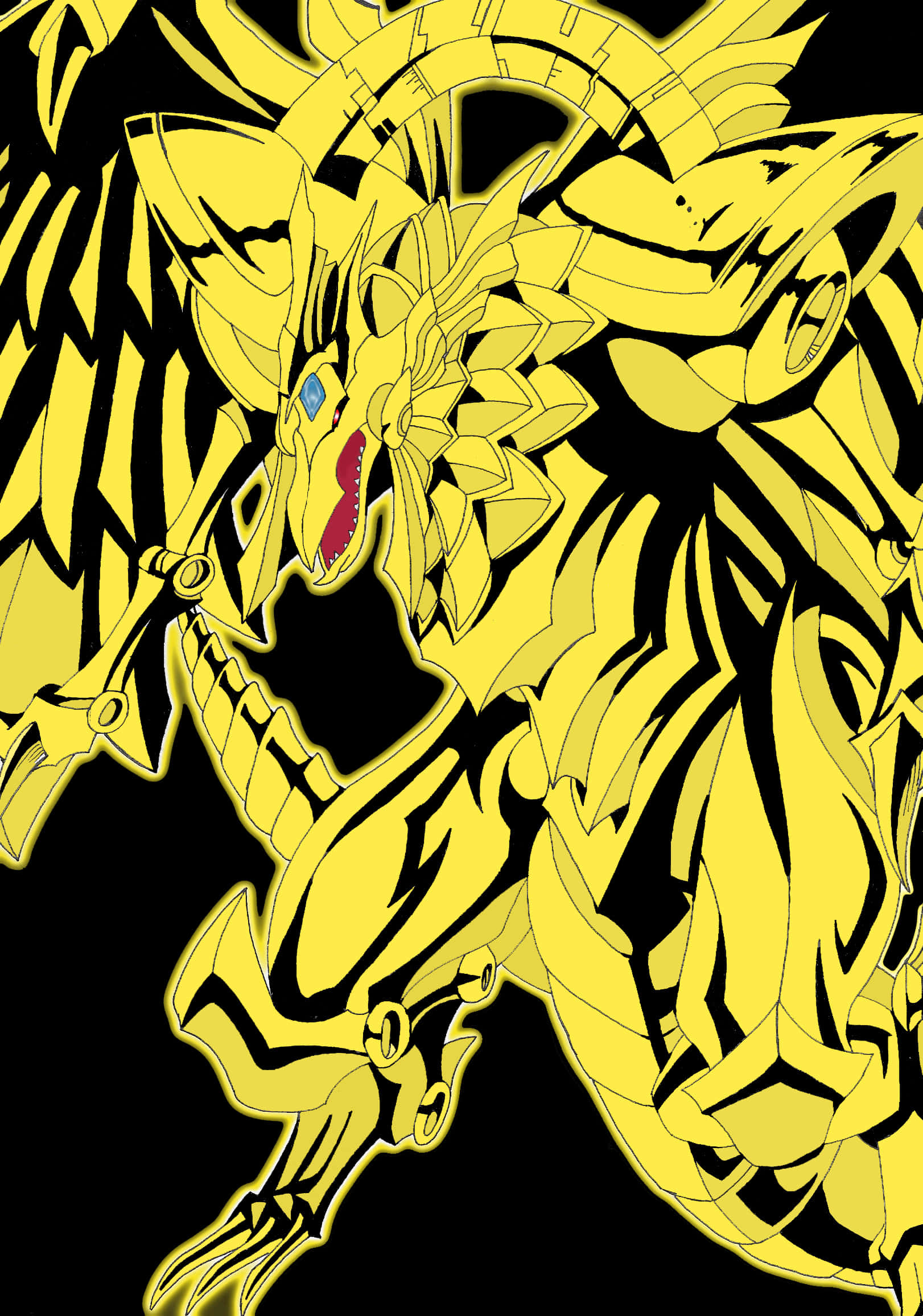 Крылатый Дракон Ра, могущественная египетская карта бога в Yu-Gi-Oh! Шпалери