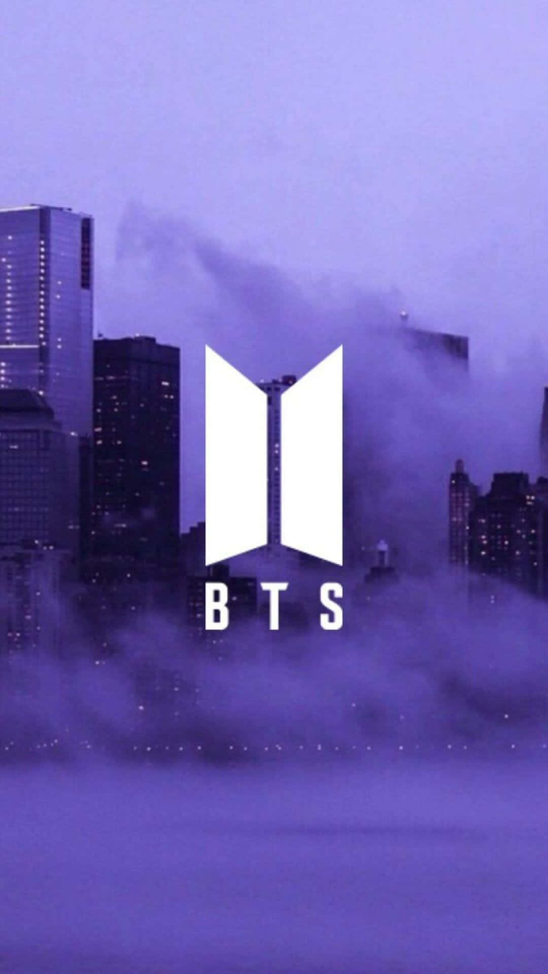 Лавандова естетика iPhone з логотипом BTS Шпалери