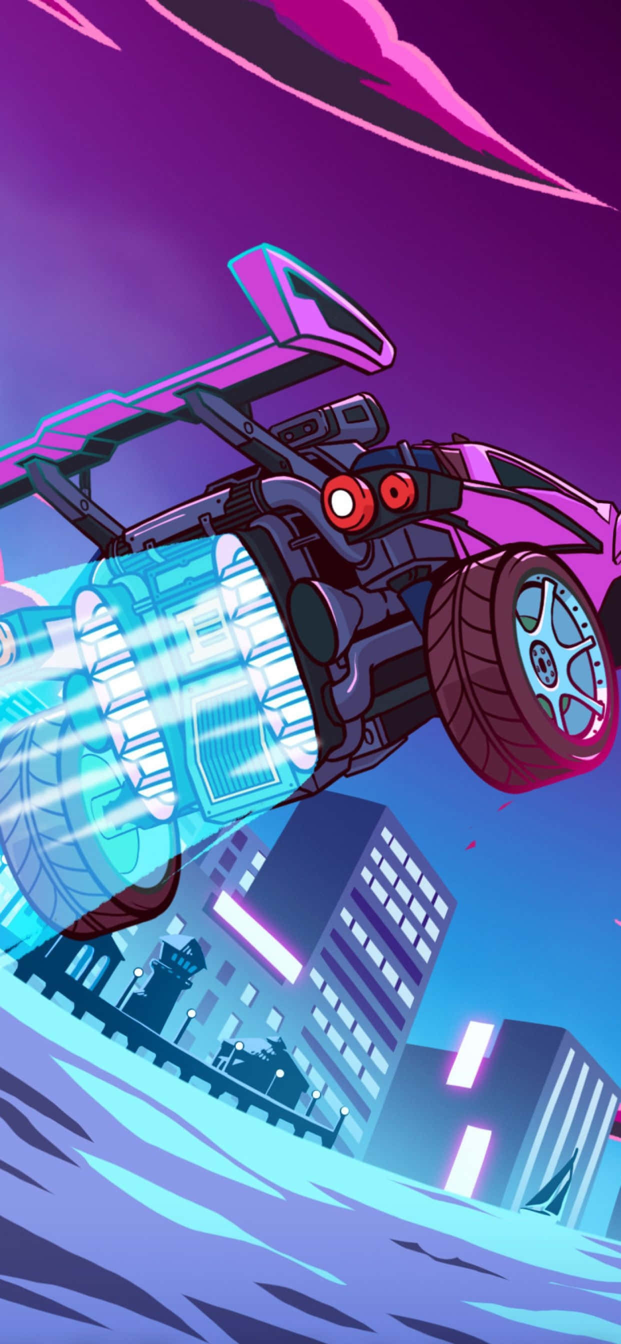Лети высоко с iPhone Xs Max и Rocket League Шпалери