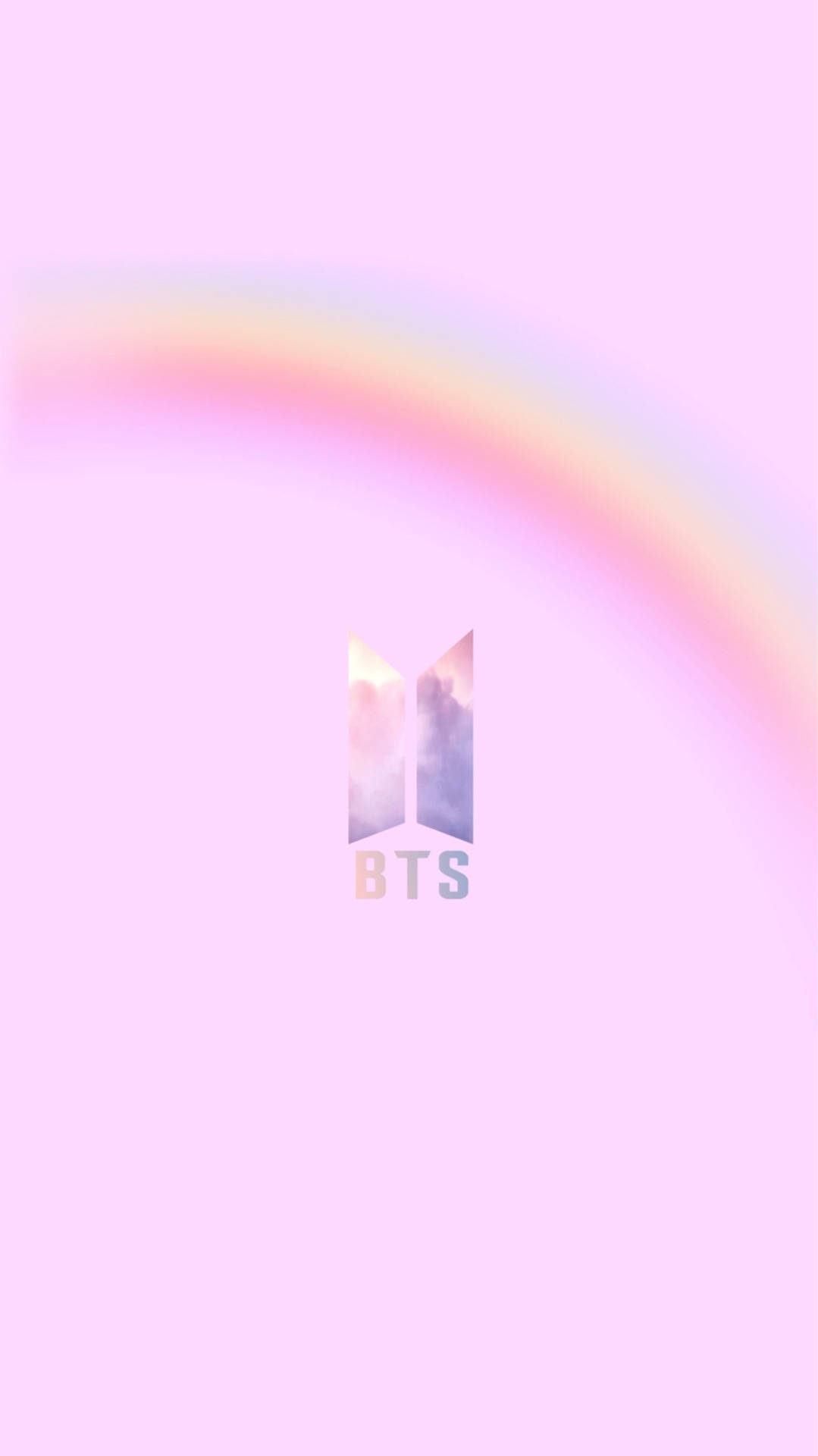 Логотип BTS рожева веселка Шпалери