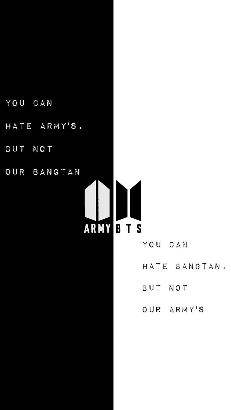 Логотип BTS у чорно-білому стилі Шпалери