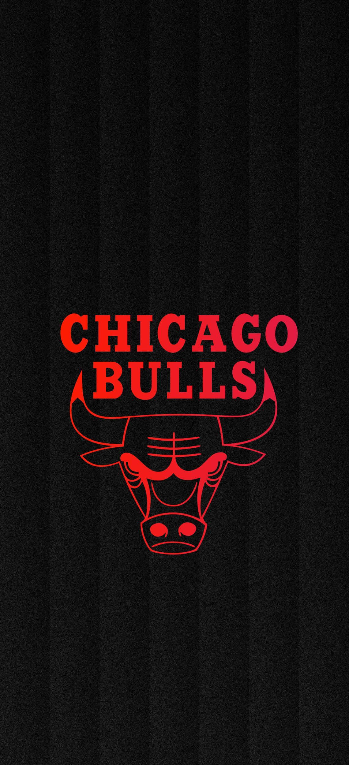 Логотип Chicago Bulls на полосатом чёрном телефоне Шпалери