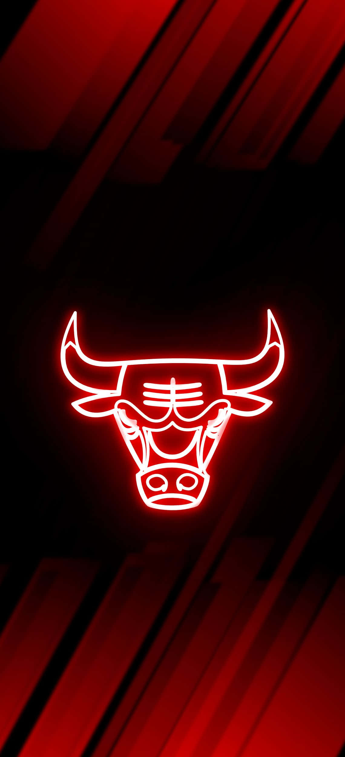 логотип Chicago Bulls на красном фоне Шпалери