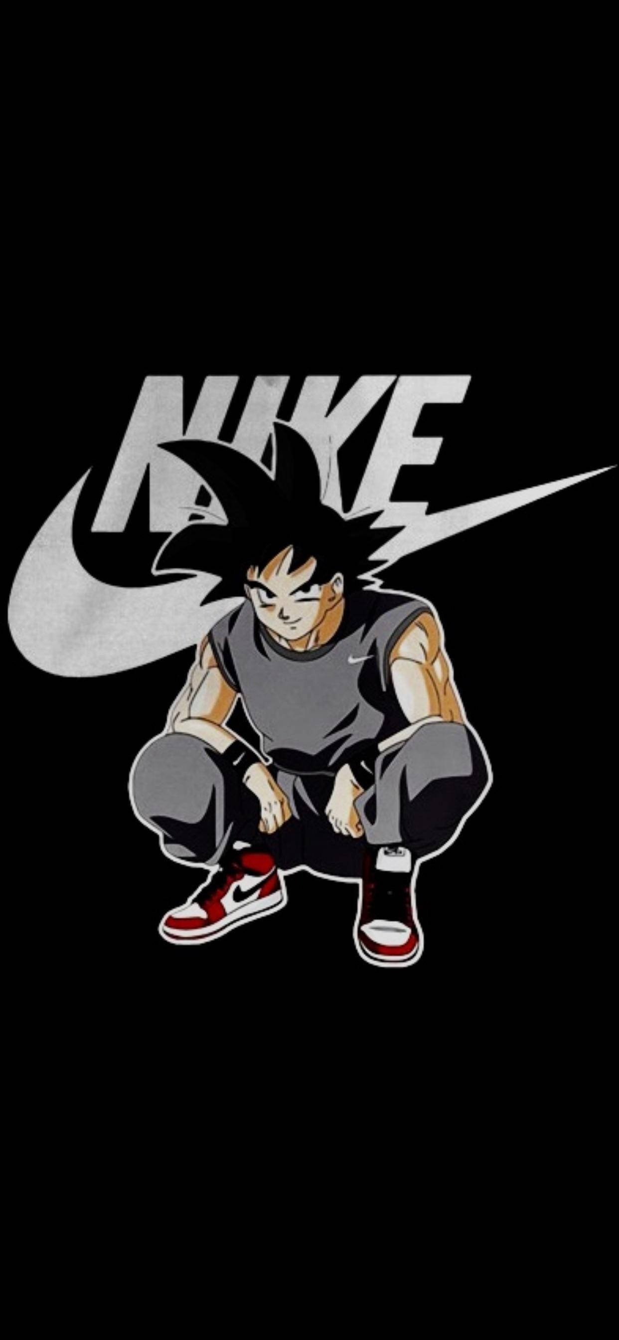 Логотип Nike та Сон Гоку для iPhone Шпалери