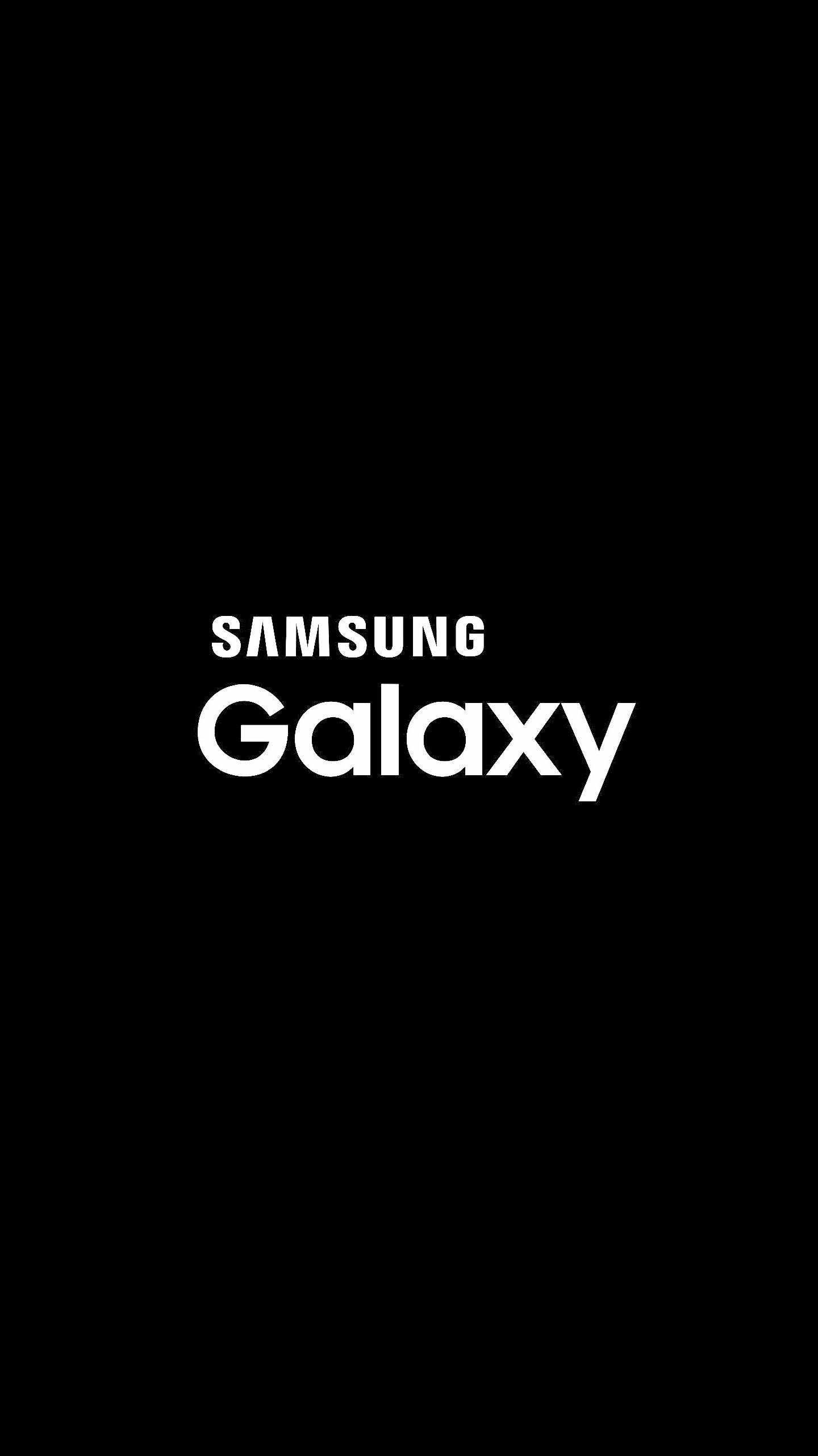 Логотип Samsung Galaxy у чорно-білому стилі Шпалери