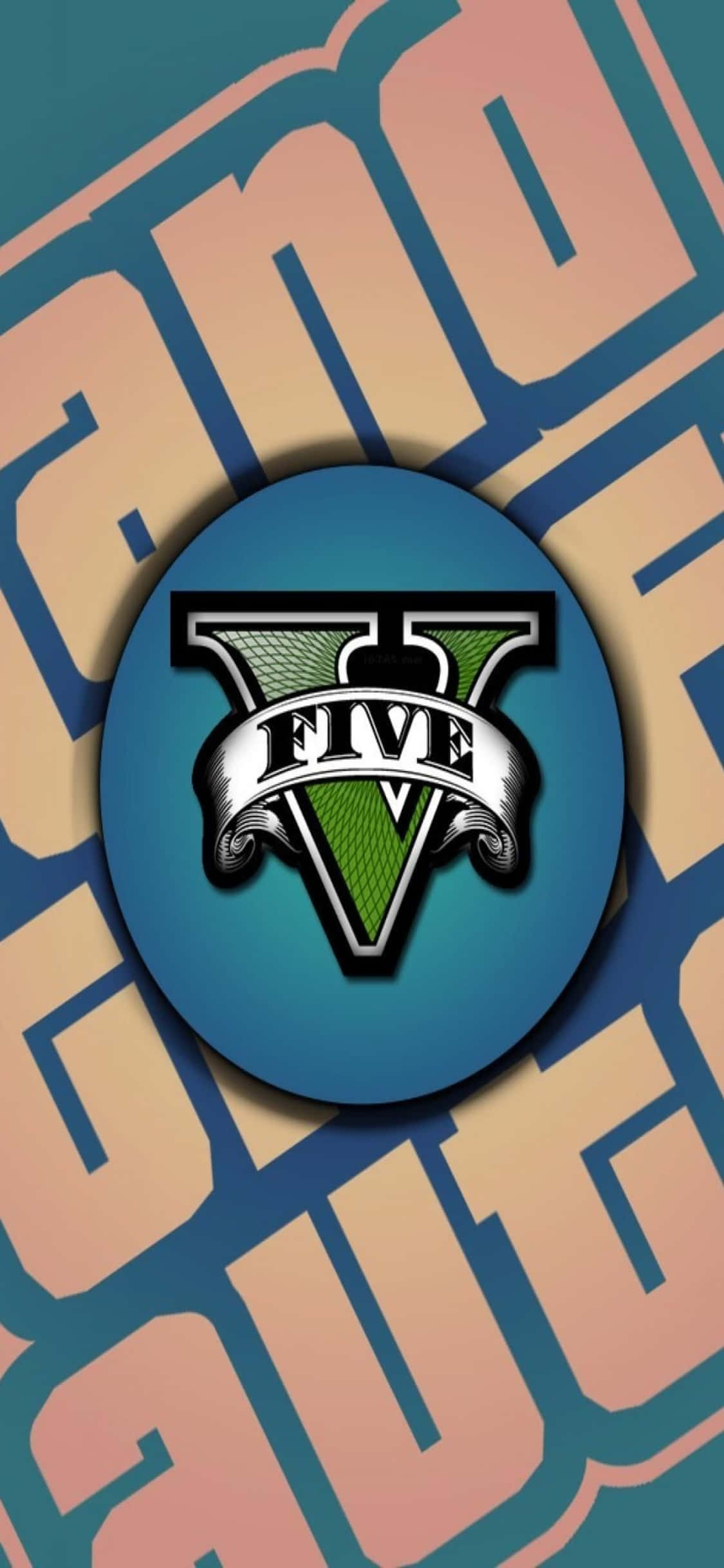 Логотип на фоне iPhone X Grand Theft Auto V Шпалери