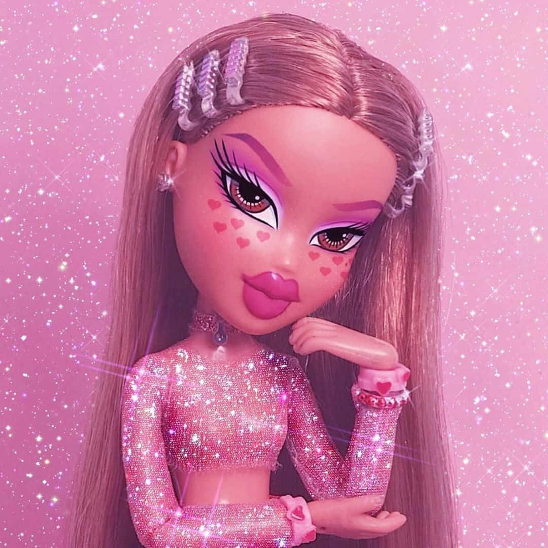 Лялька Bratz з рожевим глітером Шпалери