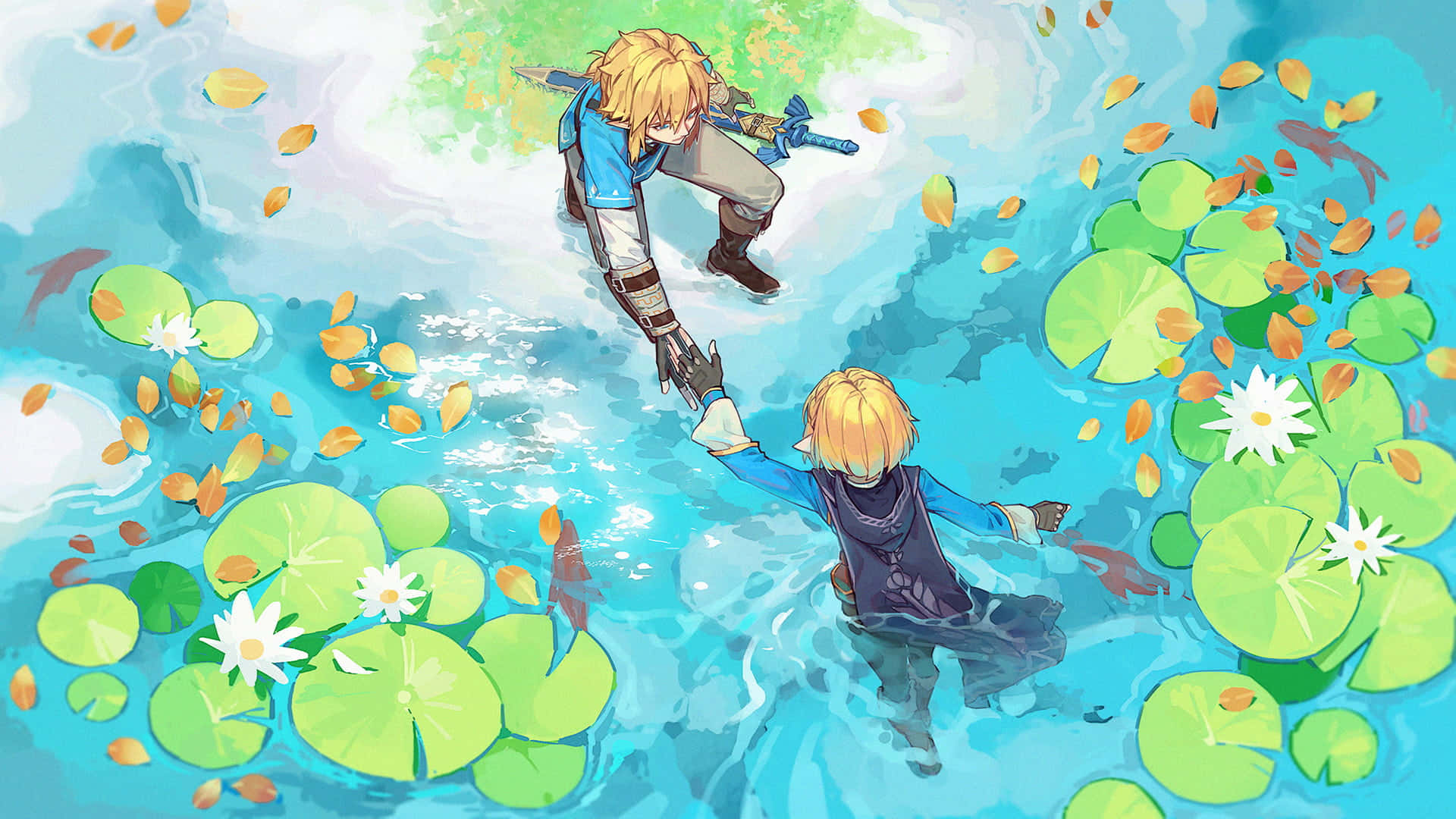 Лінк, Герой Вітрів, у своїх пригодах у The Legend of Zelda Шпалери