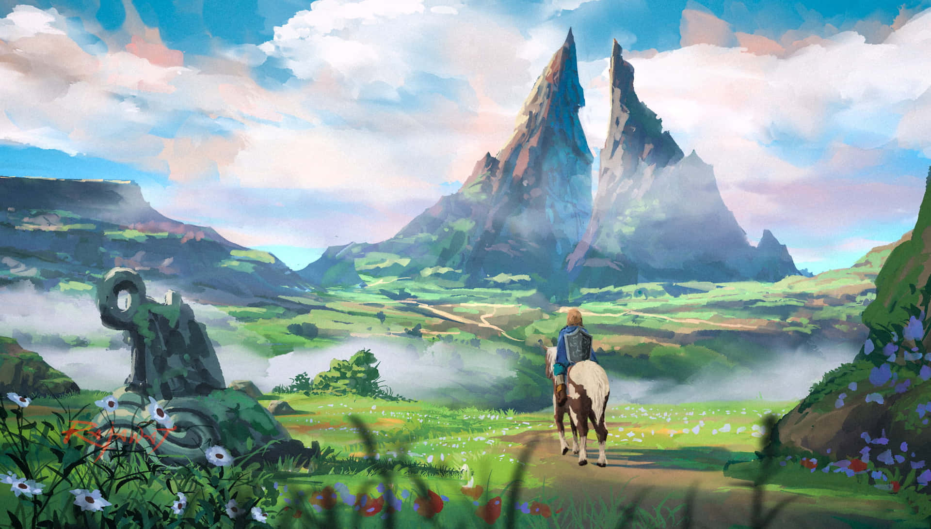 Лінк і Трифорс Мудрості з франшизи The Legend of Zelda