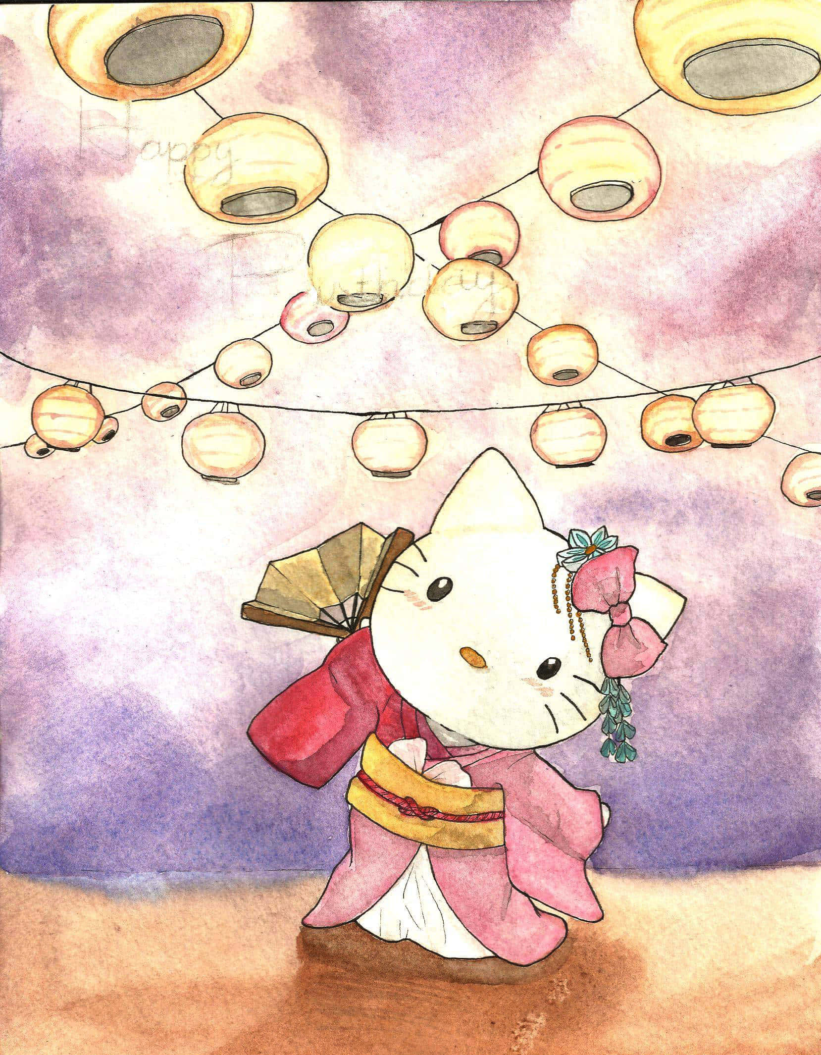 Малюнок Hello Kitty Sanrio Pfp Шпалери