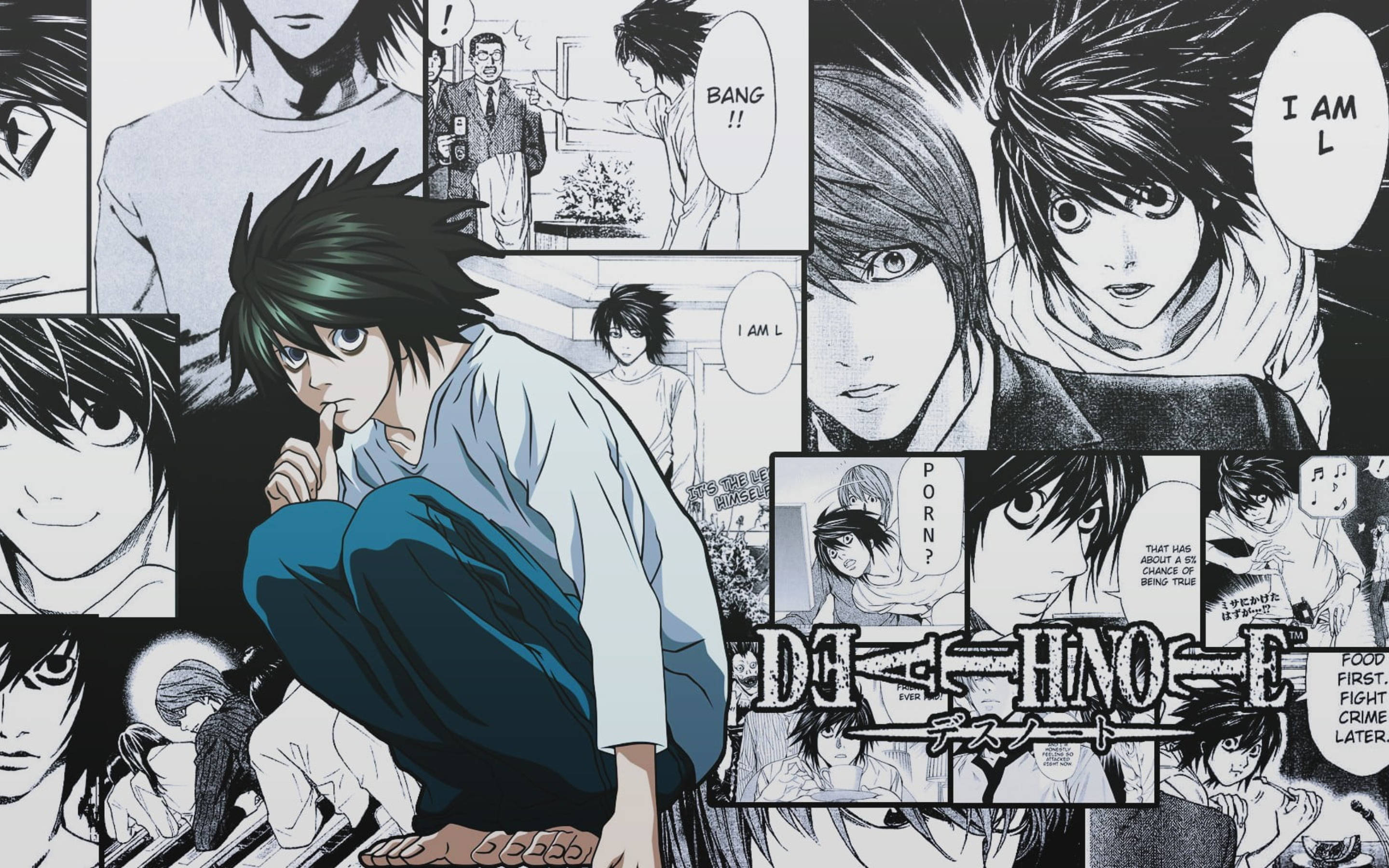 Манґа Death Note з L Шпалери