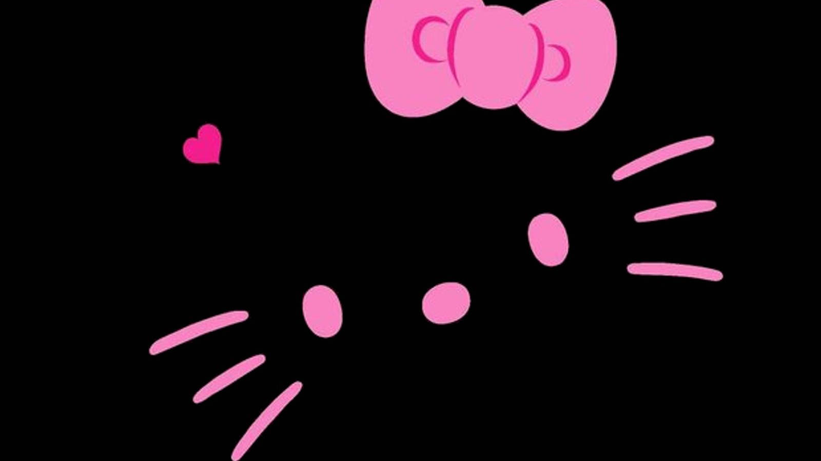 Мила чорна мінімалістична Hello Kitty Шпалери