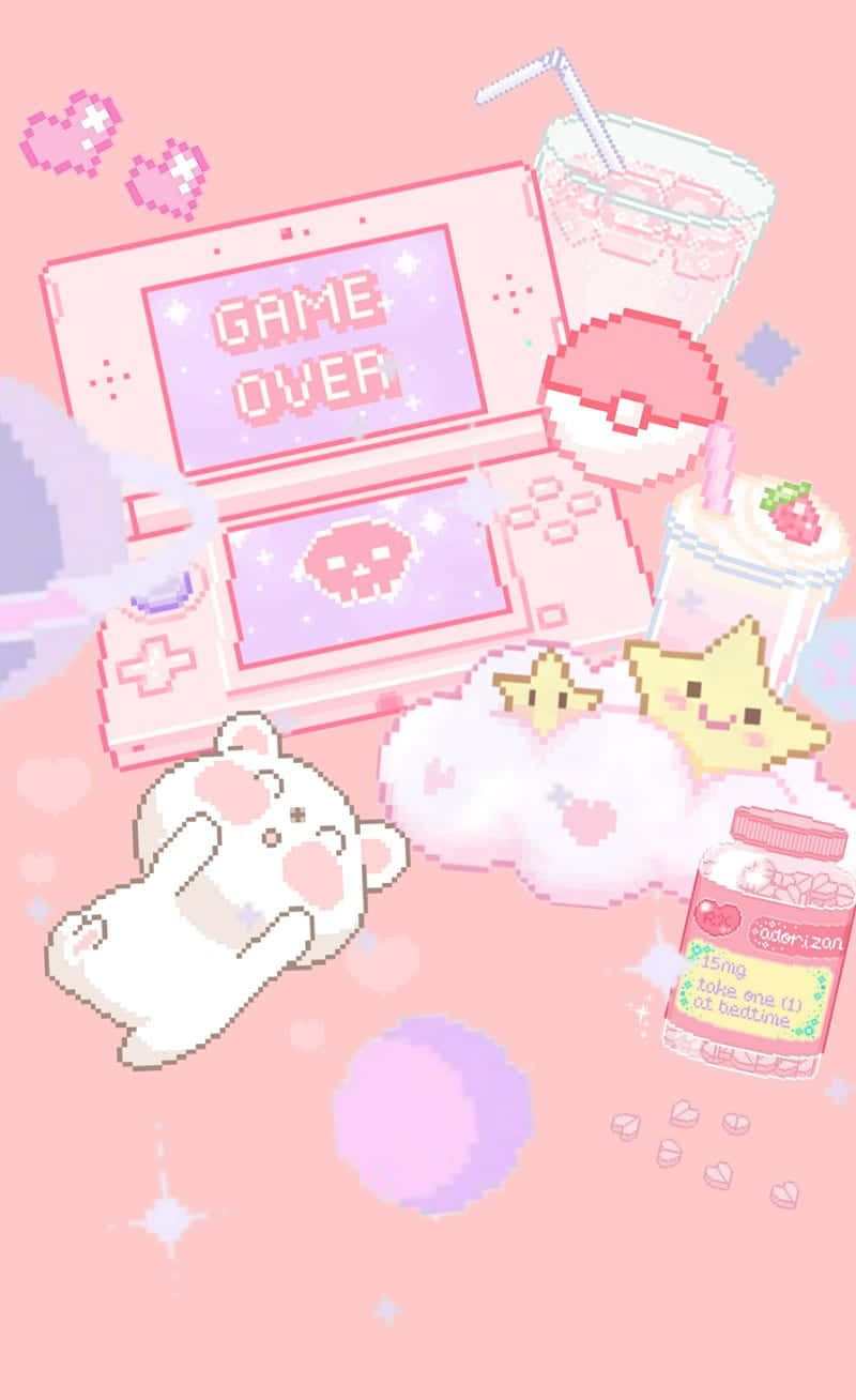Милий Kawaii піксель-арт Шпалери
