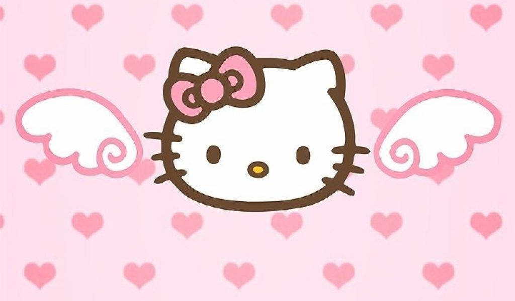 Милий ангел Hello Kitty естетика Шпалери