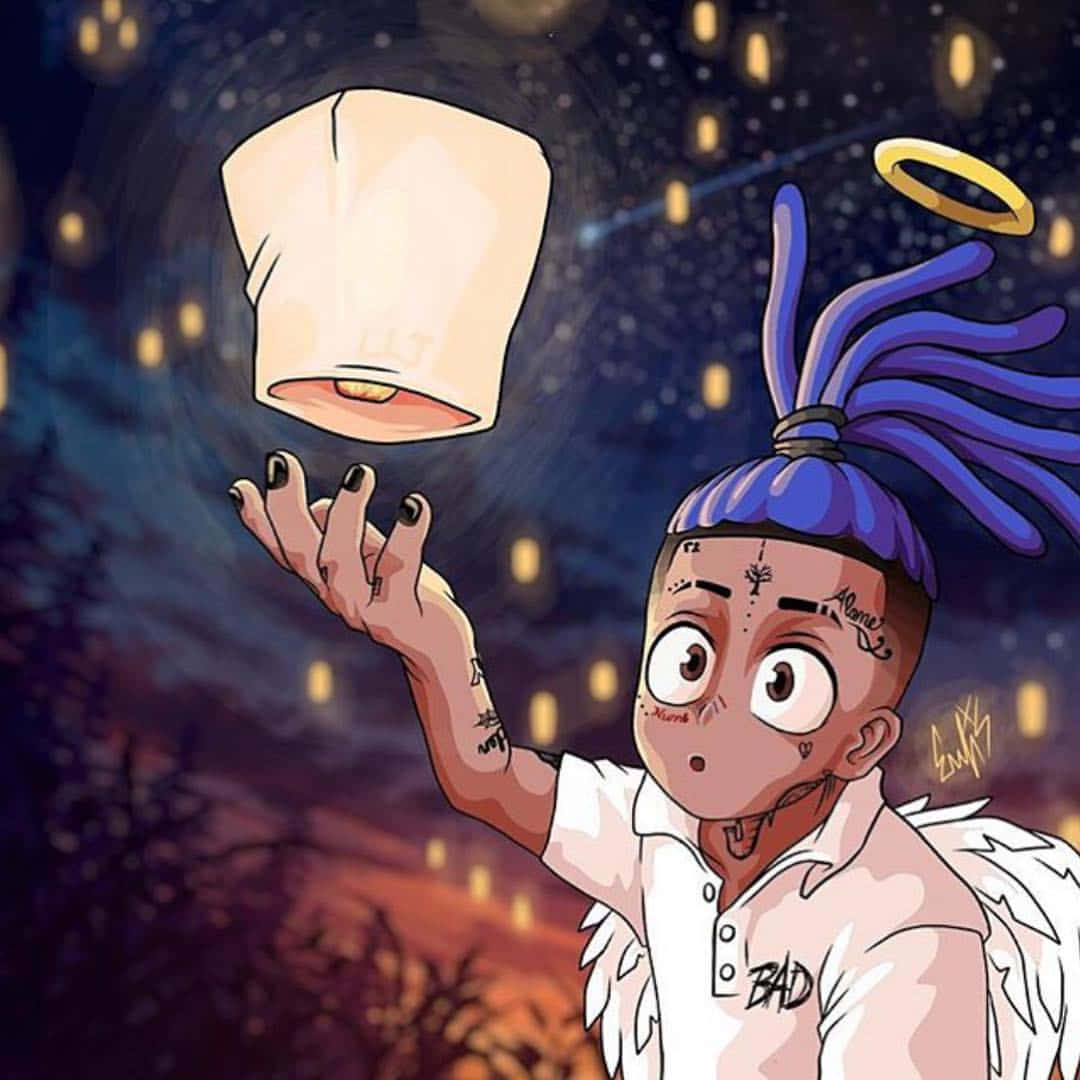 Милий мультяшний аватар Xxxtentacion Шпалери