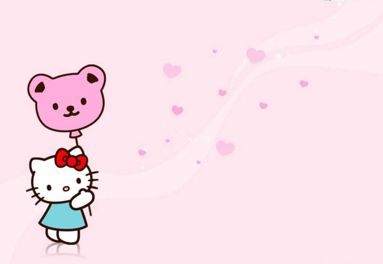 Милий ноутбук у стилі Hello Kitty Шпалери