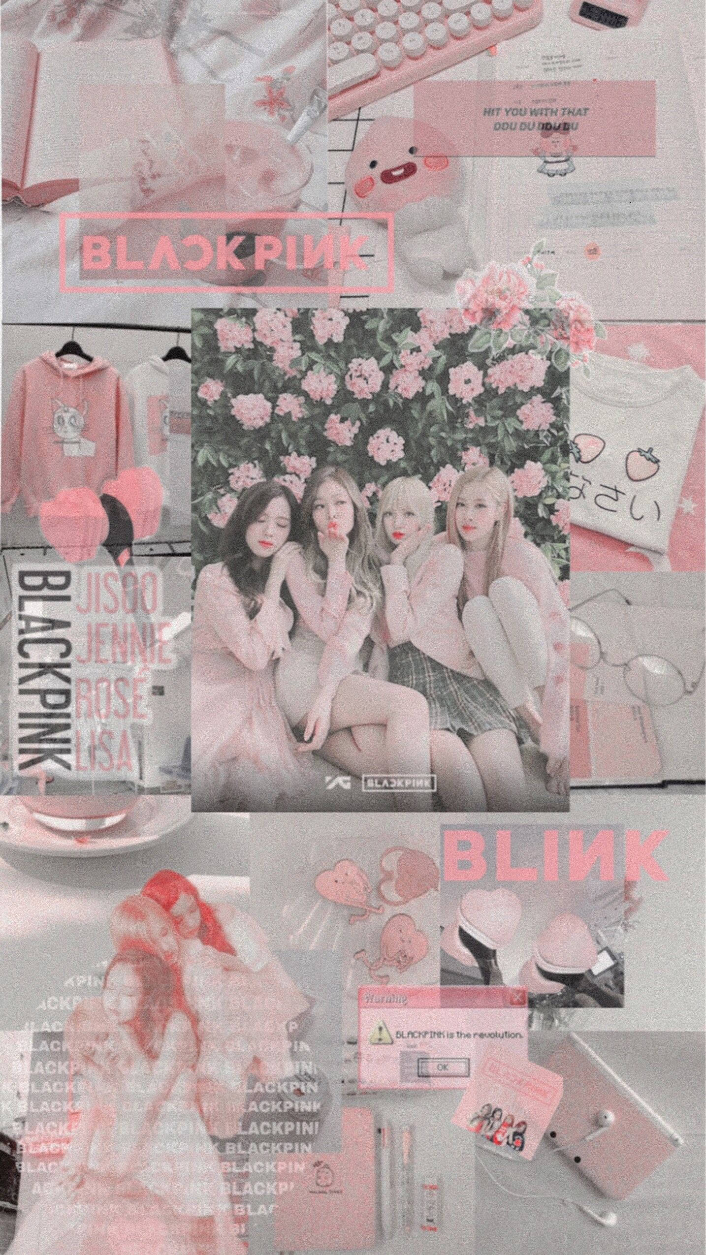 Милий рожевий естетика Blackpink Шпалери