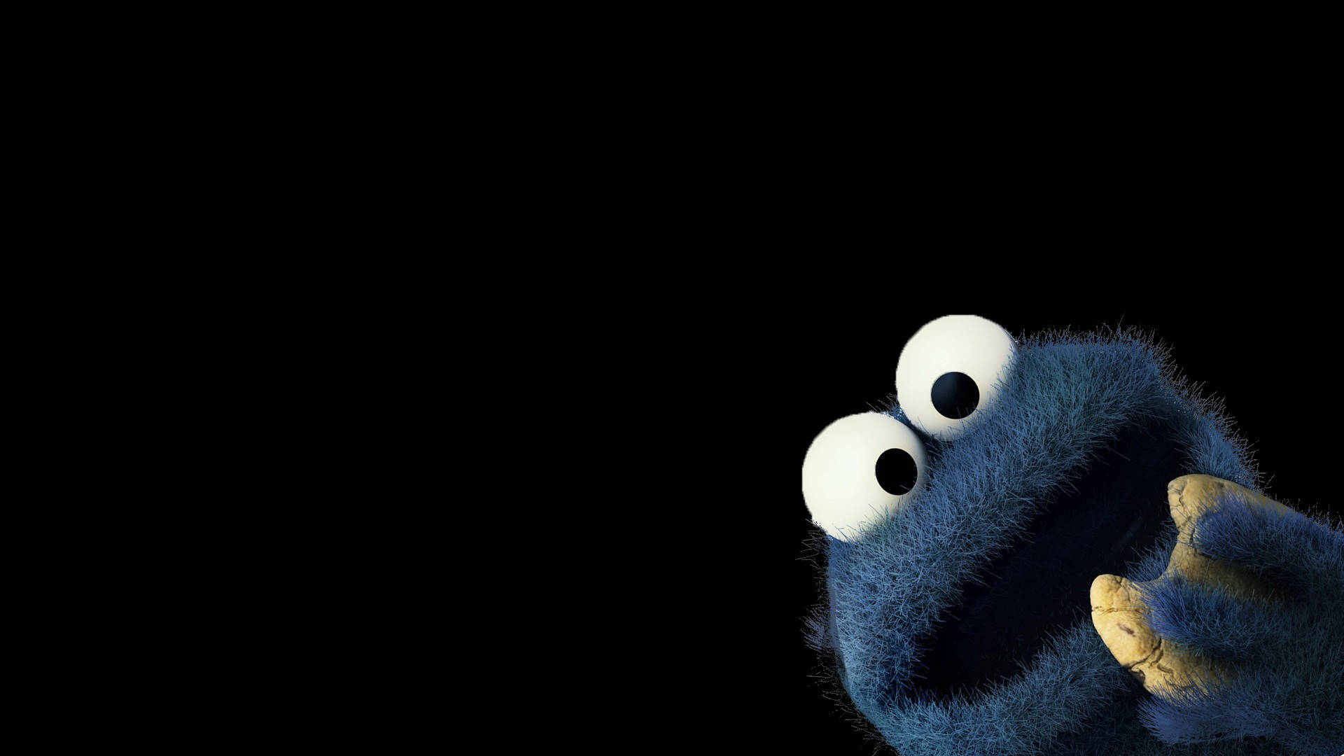 Милий чорний Cookie Monster Шпалери
