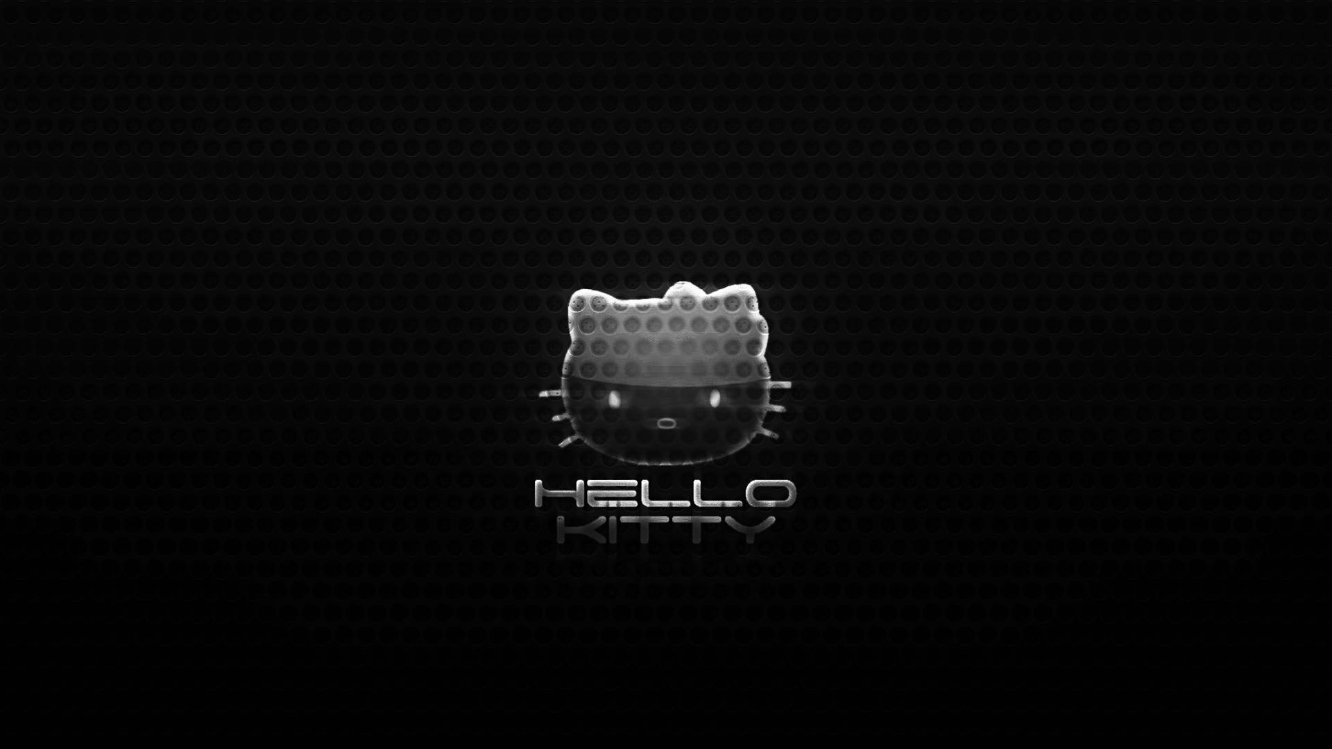 Милий чорний логотип Hello Kitty Шпалери