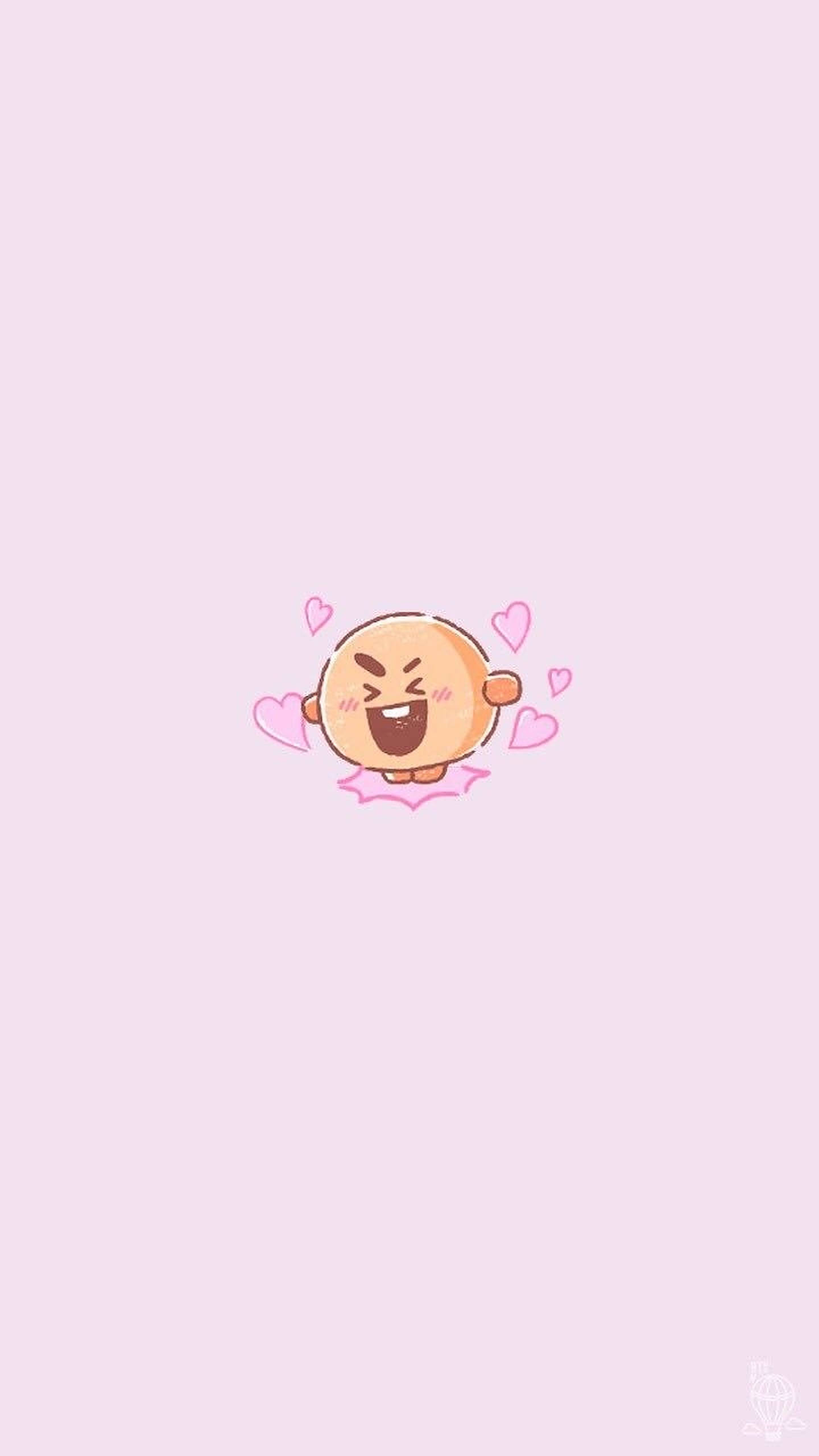 Минималистичный постер Shooky от BT21 Шпалери