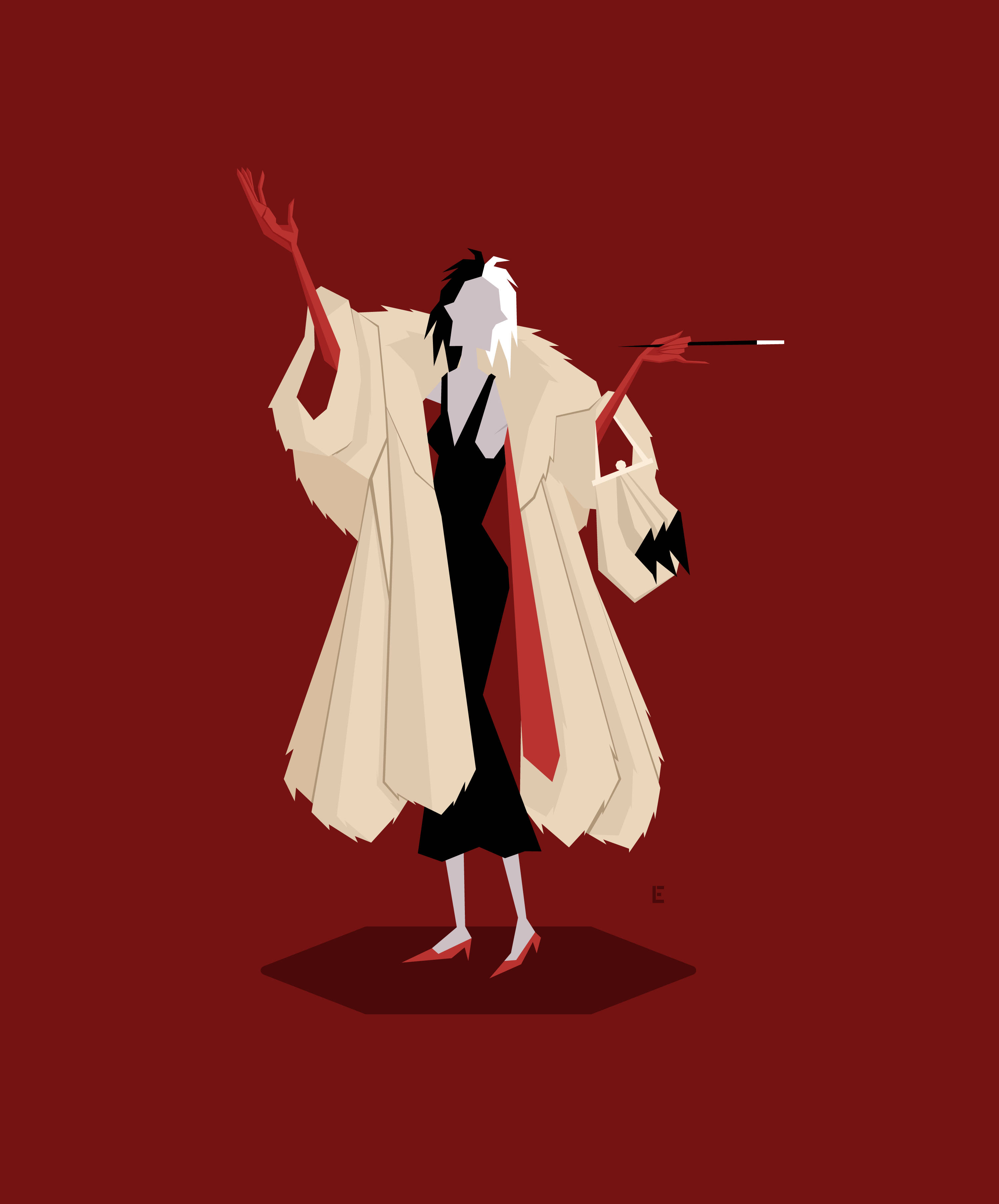 Минималістичне Искусство Cruella Шпалери