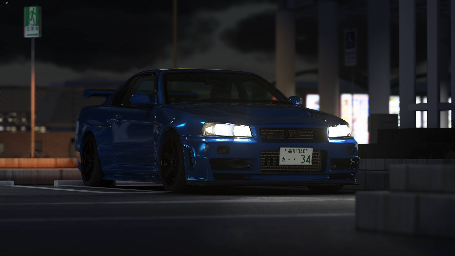 Шпалери гри Assetto Corsa Skyline R34 Nismo у HD | Фонове зображення