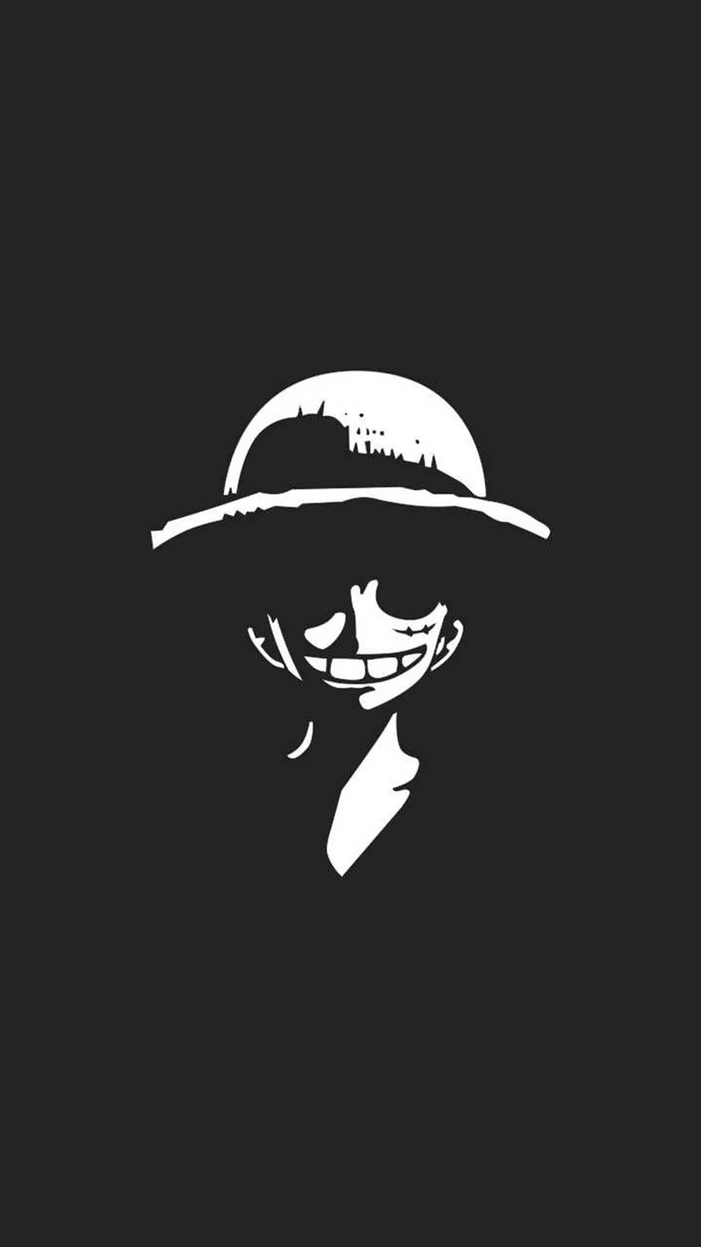 Монохромний Луффі One Piece для iPhone Шпалери