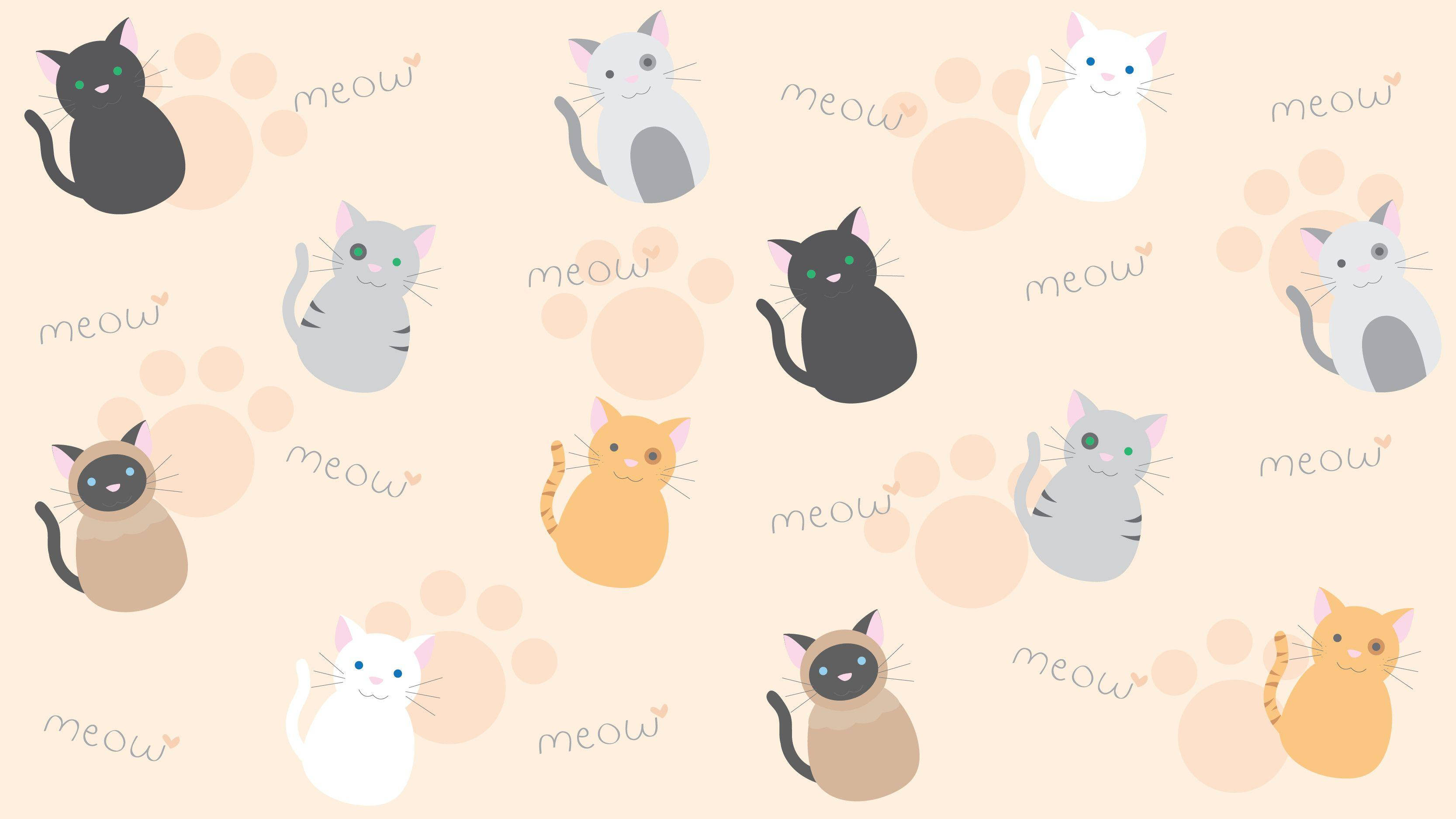 Мяу мультяшні коти Шпалери