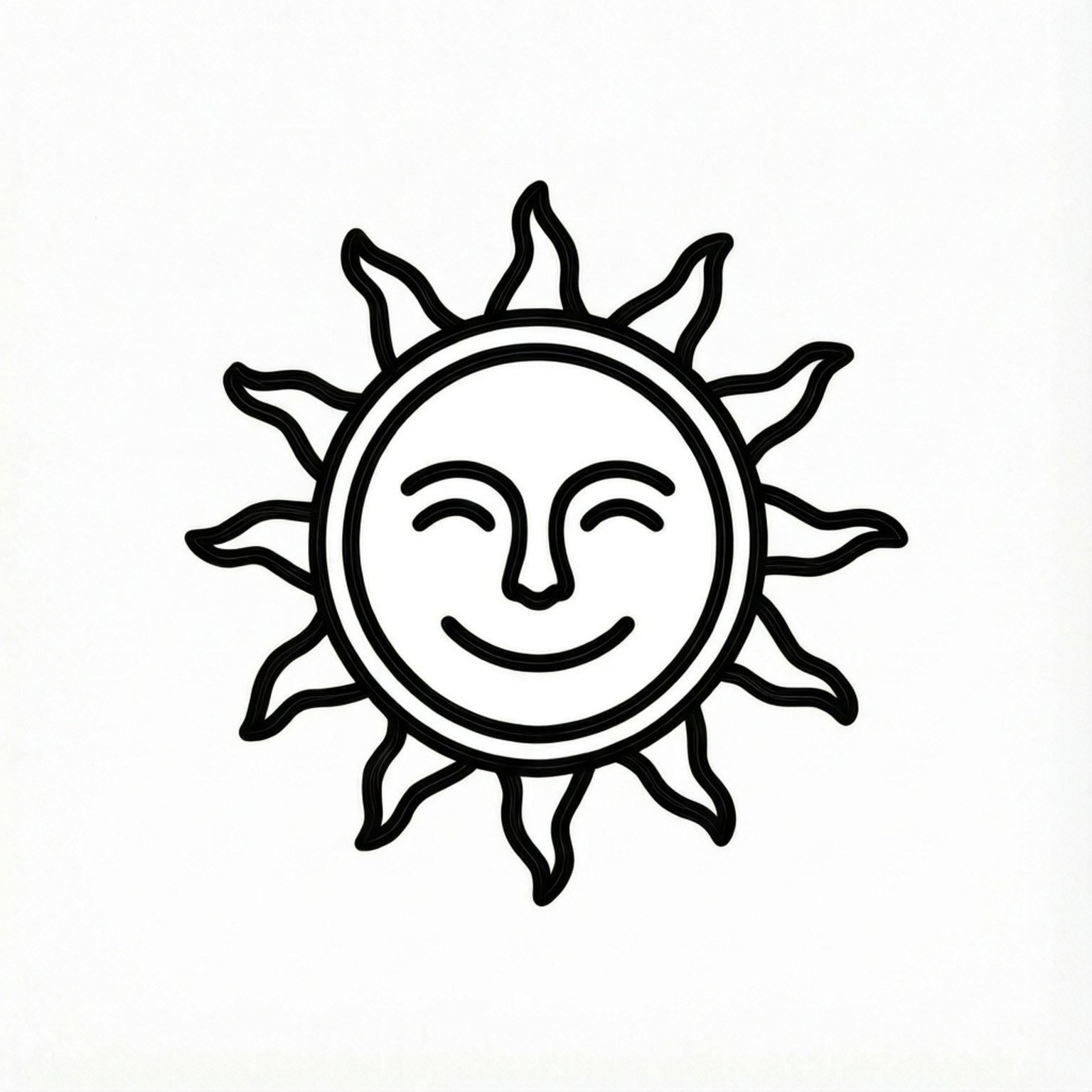 Мінімалістичное солнце линия арт Шпалери