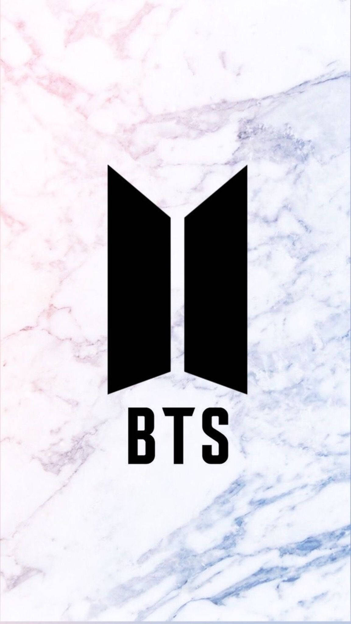 Мінімалістичний чорний логотип BTS Шпалери